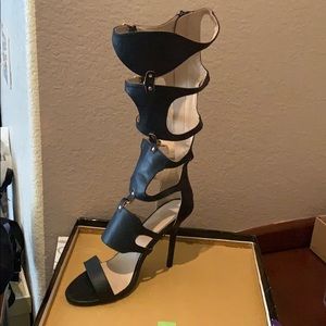 Black gladiator sandals